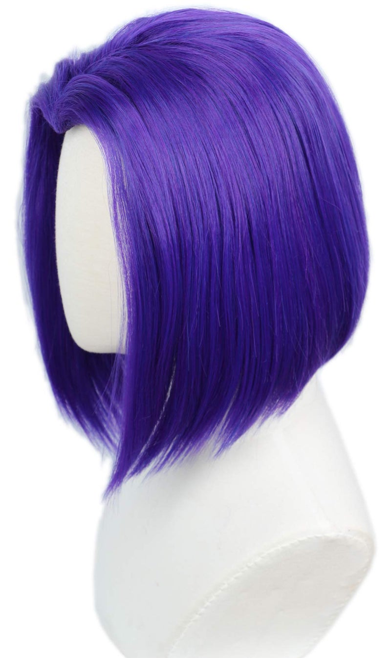 VIOlife Codeven Short Hair Wigs Halloween Costume Cosplay Wig for Women (purple) - Image 3